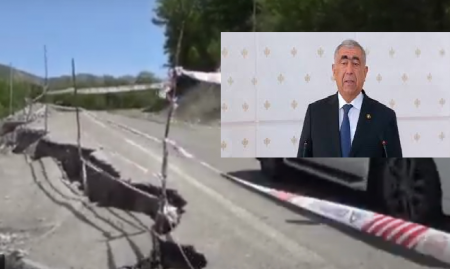 Saleh Məmmədovun 16.7 milyon xərclədiyi yol çökdü-Video